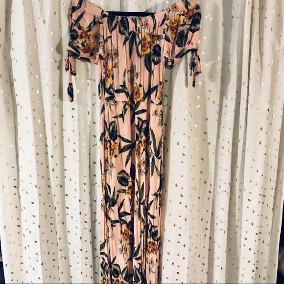 OFF THE SHOULDER BAND OF GYPSIES BOHO MAXI DRESS - Picture 2 of 3